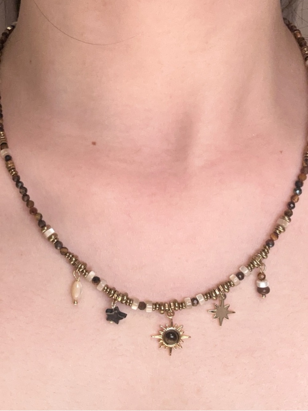 Handmade vintage beaded necklace